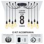 Imagem de Lustre Aranha Com 8 Pendentes