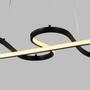 Imagem de Lustre Arco Infinito 3 em 1 LED Pendente Iluminaçao Luxo Sala Recepçao Hall de Entrada Restaurante Residencial Comercial Decorativo