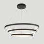 Imagem de Lustre Arcos Pendente Ring 3 Aros Led 105W 6000K - Preto