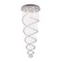Imagem de Lustre Cascata em Cristais Espiral 180cm 5GU10 Ideal Para Pé Direito Duplo