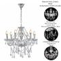 Imagem de Lustre Clássico Cristal Sala Candelabro France Nice 6 Braços