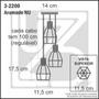 Imagem de Lustre com 3 pendentes aramados nu - cromado