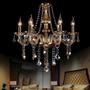 Imagem de Lustre cristal candelabro 6 braços - ouro