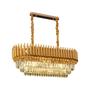 Imagem de Lustre Cristal LTR-012D 8xE14 Dourado ALED