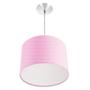 Imagem de Lustre Cúpula Pendente Dome Estampado Rosa Bolinha