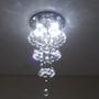 Imagem de Lustre de Cristais k9 Legítimos 40mm, Base de Inox 30cm de Diâmetro com 40cm de Altura