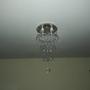 Imagem de Lustre de Cristais k9 Legítimos 40mm, Base de Inox 30cm de Diâmetro com 40cm de Altura