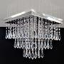Imagem de Lustre De Cristal Acrílico 30X30 Para Quarto E Sala Com Led