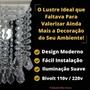 Imagem de Lustre de Cristal Acrílico Alto Brilho 30cm