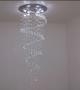 Imagem de Lustre De Cristal Espiral Para Sala de Jantar/Estar com 1,10M De Altura, Base Com 50CM De Diâmetro