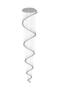 Imagem de Lustre de Cristal Legitimo Espiral 60cm Pé Direito Duplo Vão de Escada Sala Alta E60 Com Lampadas Led