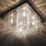 Imagem de Lustre De Cristal Quadrado 30X30 Full Cast 4 Lâmpadas