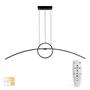 Imagem de Lustre de LED Arco e Circulo - Vancouver - Preto - 100cm - 36 Watts - Controle com Dimmer
