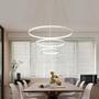 Imagem de Lustre De LED Modelo 3 Arcos Pendente Moderno Luminária Bivolt Branco Neutro 3200K 89W Brinovar