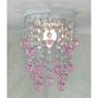 Imagem de Lustre de Quarto de Crianças Bebê Rosa 25cm - Design Moderno