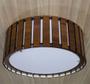 Imagem de Lustre de teto Plafon Redondo de Madeira 40cm modelo Saruê