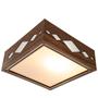 Imagem de Lustre Decorativo Madeira Plafon Maresias Mirror 40Cm