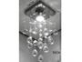 Imagem de Lustre em Cristal K9 Base em Aço Inox Espelhada 14x14x50