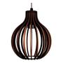 Imagem de Lustre em Madeira MDF Bolinha Pequeno - Preto