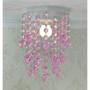 Imagem de Lustre Infantil Moderno com Base e Pingentes Rosa