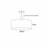 Imagem de Lustre Infantil Nuvens Duplo com Recortes Cinza30x16