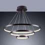 Imagem de Lustre Led Moderno Luxuoso 3 Anéis Ring 20 40 e 60cm 55W 6500K