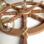Imagem de Lustre Luminária Pendente 85cm Leme De Navio Rústico 5B