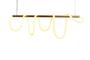 Imagem de Lustre Luminária Pendente Corda 95cm Dourado 60w 3.000K Bivolt - Com Led