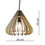 Imagem de Lustre Luminária Pendente de Madeira MDF Mod. Slim