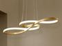 Imagem de Lustre Luminaria Pendente Dourado De Led 3000K 40W 75Cm