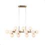 Imagem de Lustre Luminaria Pendente Metal Dourado 95cm Luxo