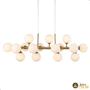 Imagem de Lustre Luminaria Pendente Metal Dourado 95cm Luxo