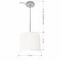 Imagem de Lustre Luminária Pendente Vivare Free Lux PE-4107CZ Cúpula em Tecido 25x20cm