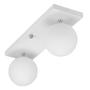 Imagem de Lustre Luminária Retangular Duplo Branco Orby Bolinha
