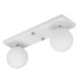 Imagem de Lustre Luminária Retangular Duplo Branco Orby Bolinha