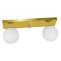 Imagem de Lustre Luminária Retangular Duplo Dourado Orby Bolinha