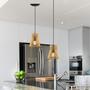 Imagem de Lustre Luminária Teto Com Pendente Madeira MDF Diversos Modelos