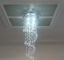 Imagem de Lustre No Formato Espiral, Com Base De Inox Espelhado 30Cm de Diâmetro, Com 1,80 Metros De Altura