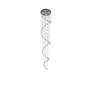 Imagem de Lustre No Formato Espiral, Com Base De Inox Espelhado 30Cm de Diâmetro, Com 1,80 Metros De Altura