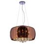 Imagem de Lustre Para Sala de Jantar Pendente Plafon Vidro e Cristal Legítimo Attractive Cobre 50cm G9 Lustre Design Moderno Sala Quarto