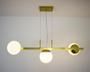 Imagem de Lustre Pendente 3 Bolas 70cm Dourado 287