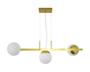 Imagem de Lustre Pendente 3 Bolas 70cm Dourado 287