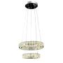 Imagem de Lustre Pendente Anéis Duplo Led Cristal 45w Luz 3em1 Bivolt