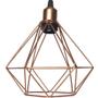 Imagem de Lustre Pendente Aramado Triplo Diamante Cabo Regulável Luminária Agp Ilumini Retro