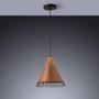 Imagem de Lustre Pendente Aramado Wood Cobre detalhe em Madeira Design Estilo Industrial