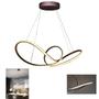 Imagem de Lustre Pendente Arco Infinito 3 em 1 Aneis LED 49W Luminaria Luxo Teto Sala de Jantar Casa Quarto Recepçao Residencial Comercial Luz Ambiente Decoraça