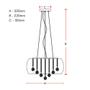 Imagem de Lustre Pendente Avant Wessex 50cm 5xG9 Cobre Rose Espelhado