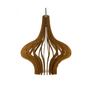 Imagem de Lustre Pendente Bivolt Gota Sanfonada Design Moderno 3d 48x40 Mdf Madeira