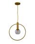 Imagem de Lustre Pendente Bola Globo Circular Dourado 481 Itamonte