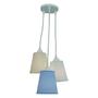 Imagem de Lustre Pendente Cacho Candy Bege, Branco e Azul Arabescos